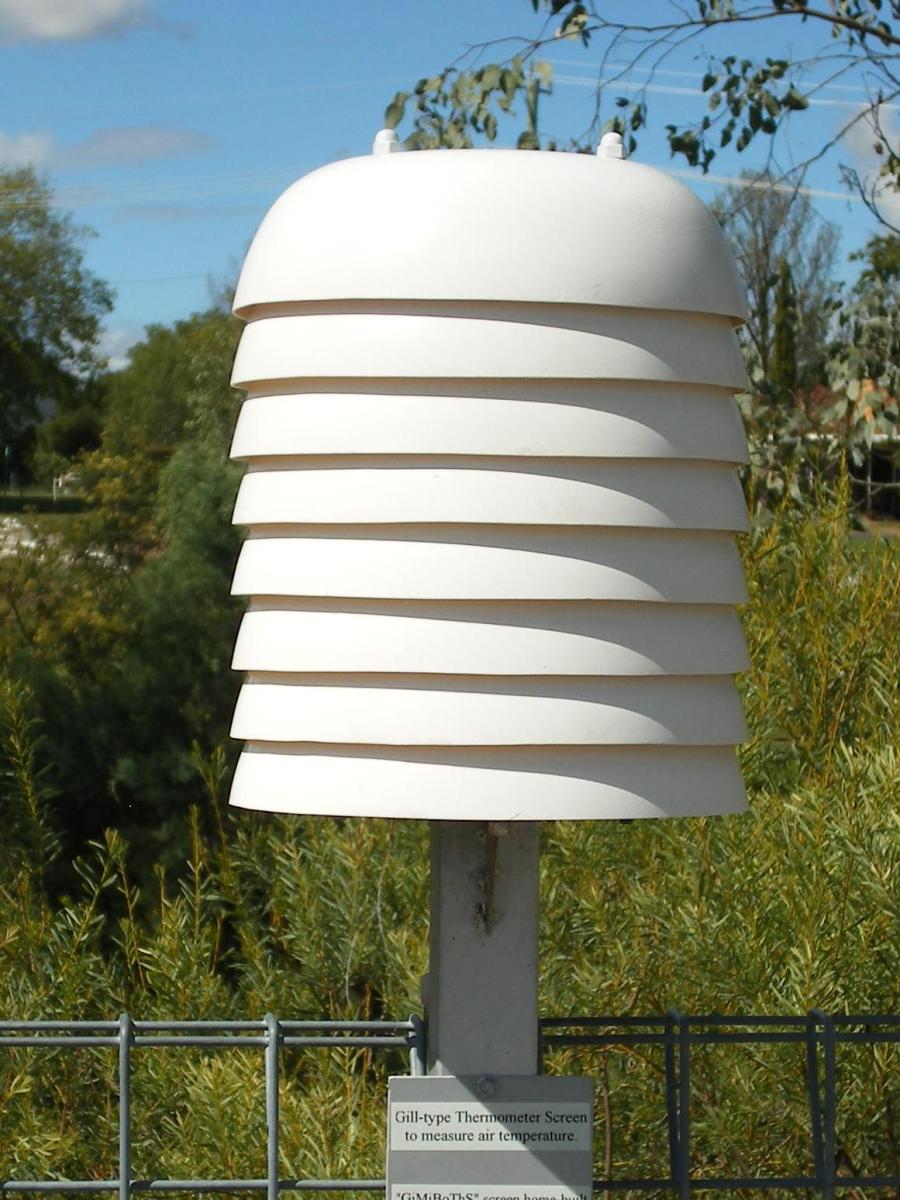 Home-made thermometer screen