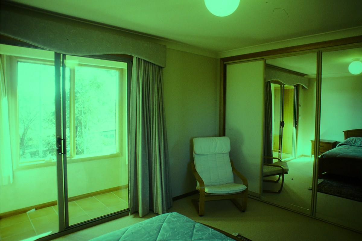 Upstairs bedroom, view NE