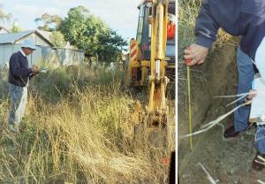 Photo: testing the soil