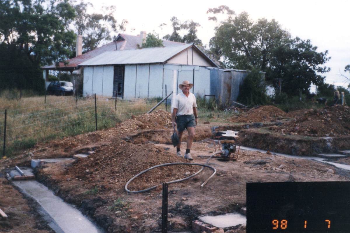 Photo of footings: garage slab