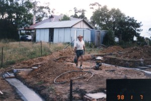 Photo of footings: garage slab