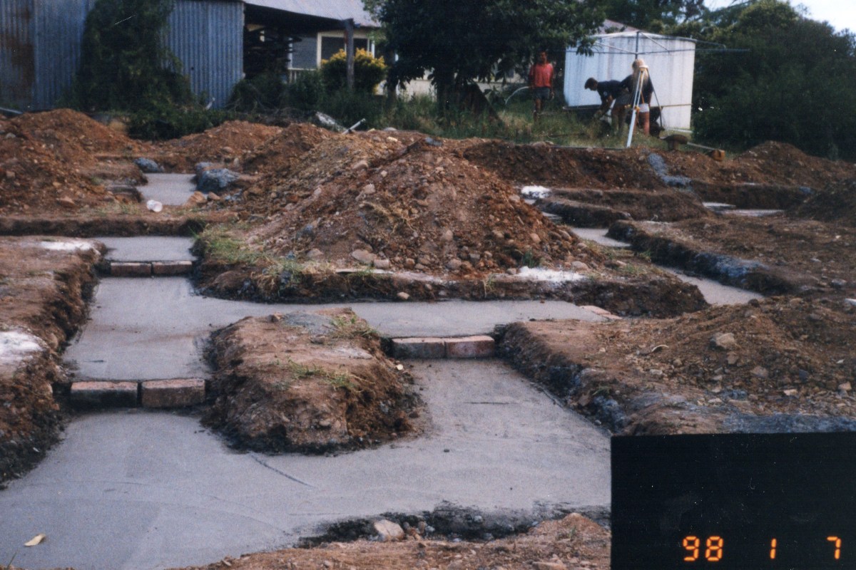 Photo of dining room footings