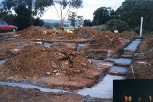 Photo of west slab footings