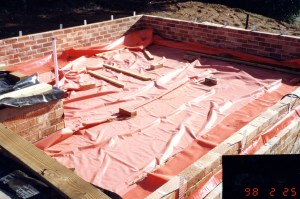 Photo of the west slab curing