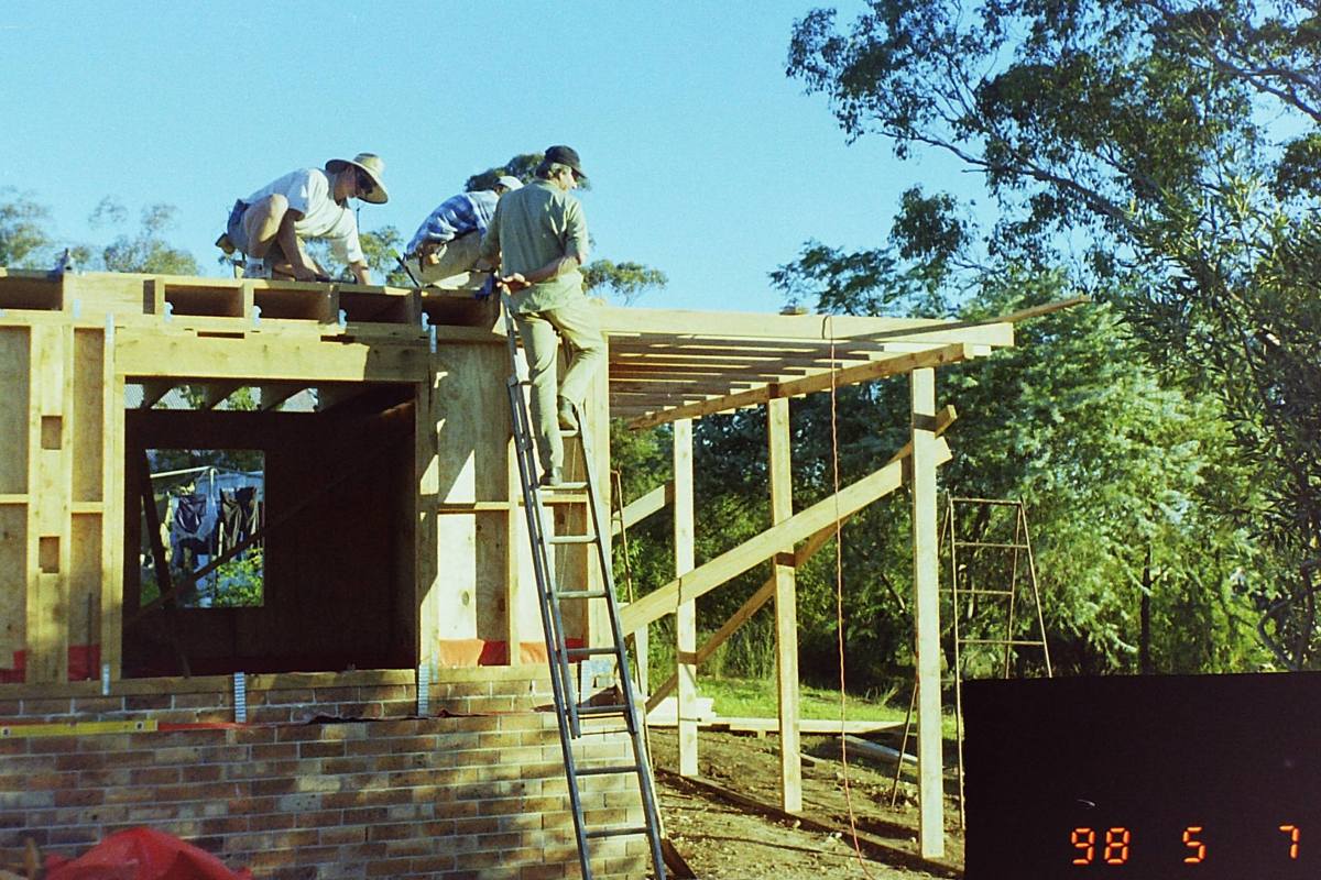 Laying the first floor