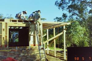 Laying the first floor