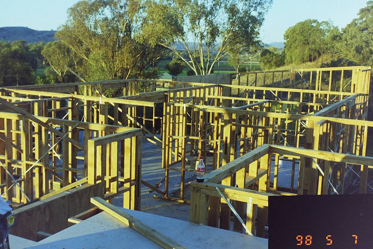 Wall frames seen from above