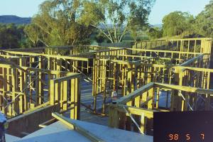 Wall frames seen from above