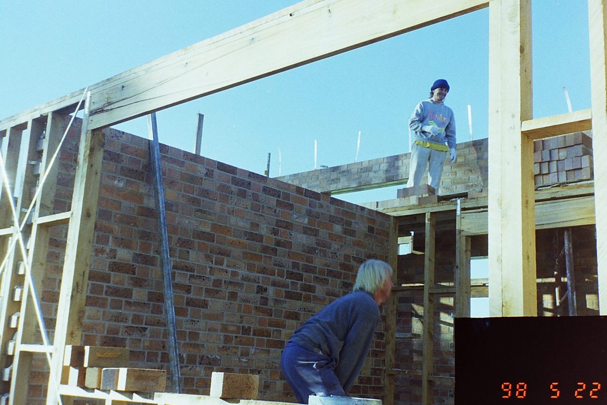 Photo of brick walls in the lounge area