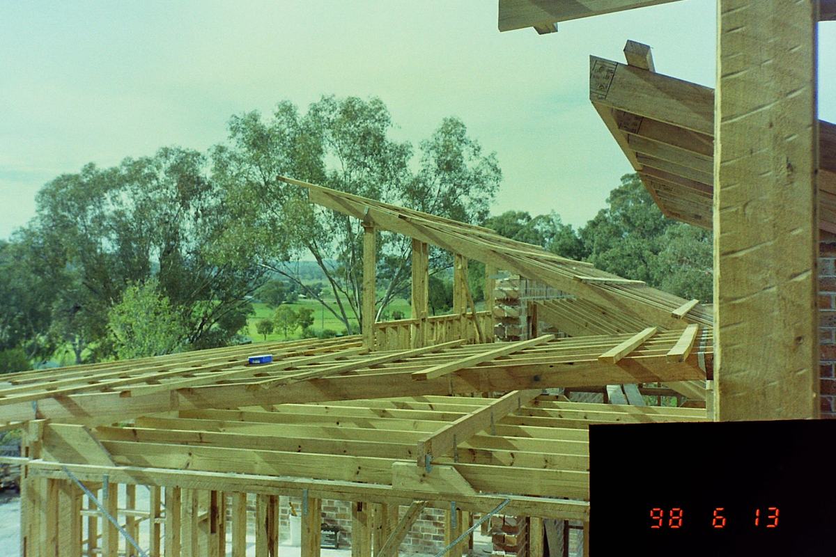 View of clearstory roof frames