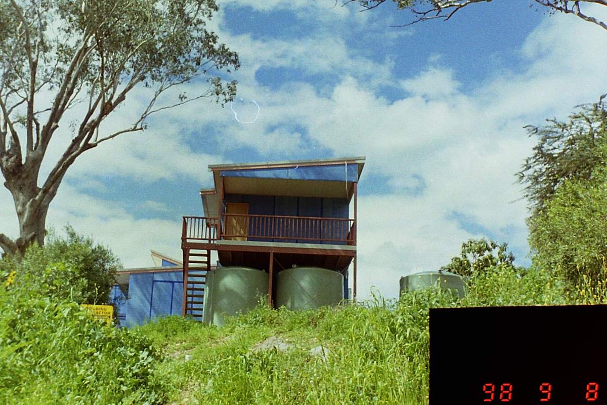 Clad house from the west