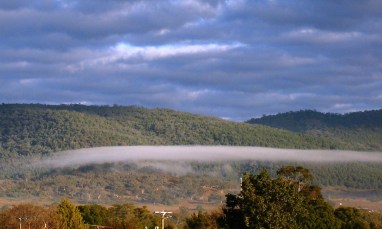 A low-level lenticular cloud
