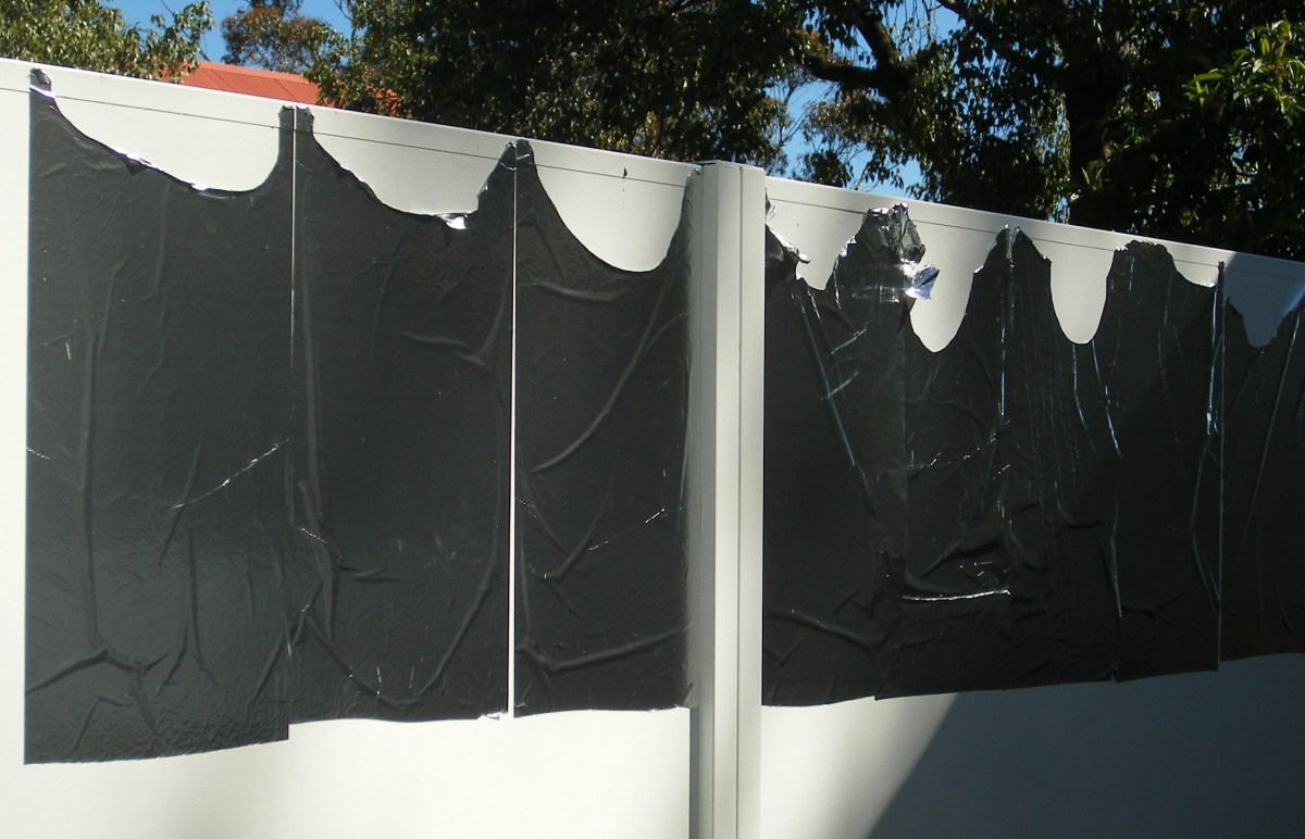 Aluminium foil damaged by birds