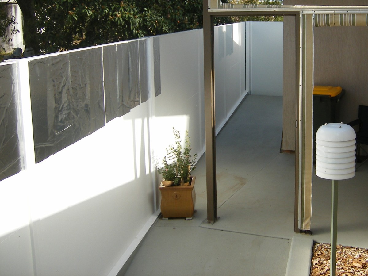 Temporary aluminium mirrors to reflect sunlight