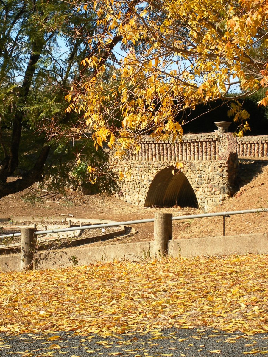 An ornamental stone bridge