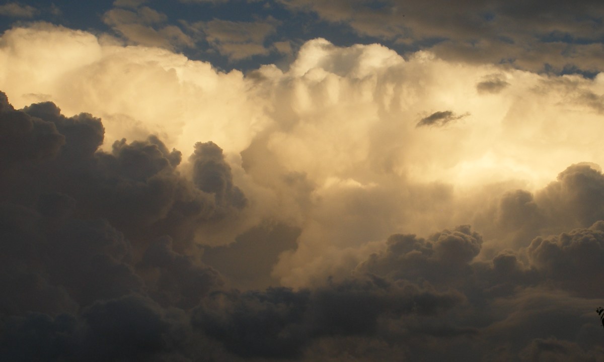 Cumulonimbus and towering cumulus