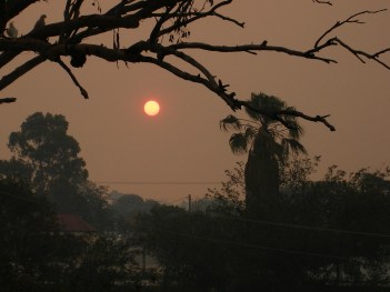 Sun in smoke